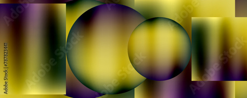 A symmetrical pattern of yellow and purple petals on a terrestrial plant, with a circle in the center. The closeup macro photography captures the artistry of nature in electric blue and magenta hues