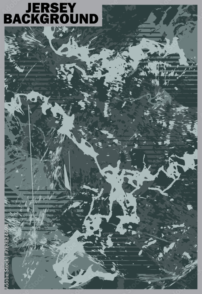 Fototapeta premium Soccer jersey design for sublimation. Abstract background with sport pattern.