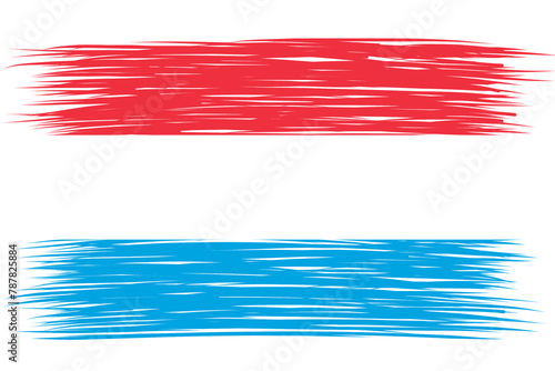 brush flag LUXEMBOURG transparent background, luxembourg brush watercolour flag design template element PNG file luxembourg flag