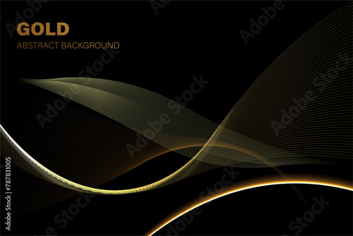 gold wave abstract background. additional design elements