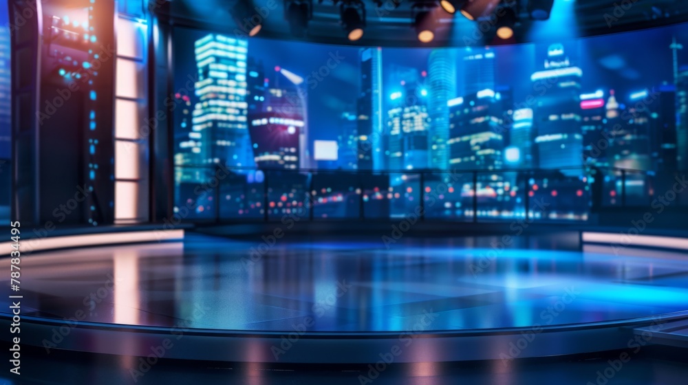 3D Virtual News Studio Background. 3d rendering 3D Virtual News Studio Background. 3d rendering