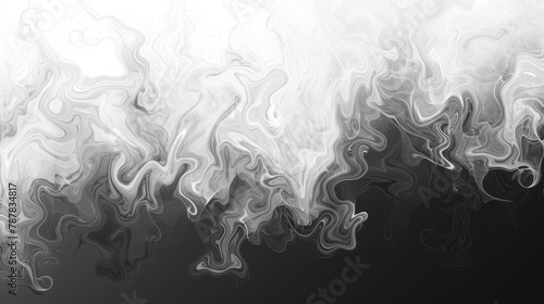 A modern monochrome background with cigarette smoke in an abstract style