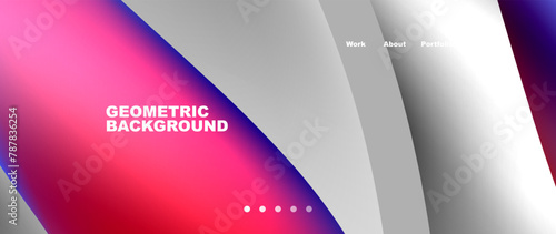 An automotive designinspired geometric background featuring a rainbow of colors, showcasing triangles, vehicle doors, bumpers, rims, tints and shades, and the automotive wheel system