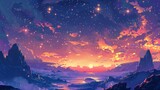Starry Sky: Pixel Art Galaxy