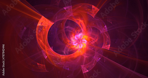 3D manual rendering abstract technology fractal background. Its not AI Generatd illustration.