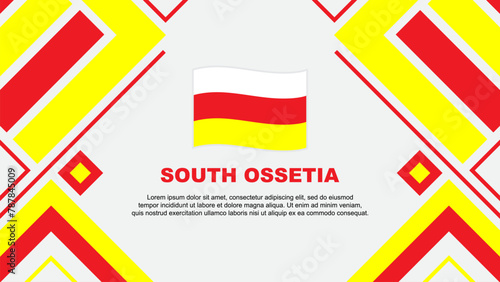 South Ossetia Flag Abstract Background Design Template. South Ossetia Independence Day Banner Wallpaper Vector Illustration. South Ossetia Flag photo