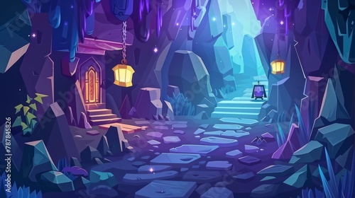 A cartoon fantasy world in an underground game platform