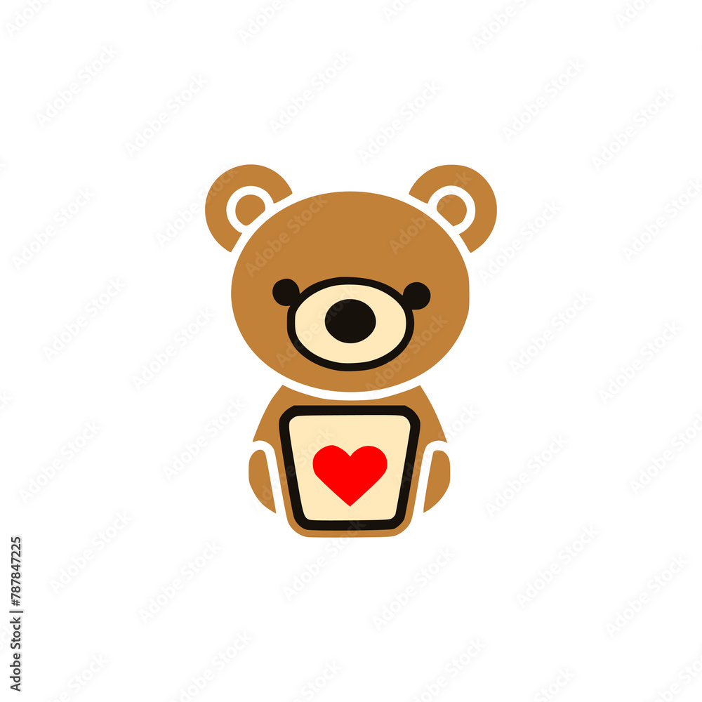 Obraz premium coffee bear creative logo vector illustration template design