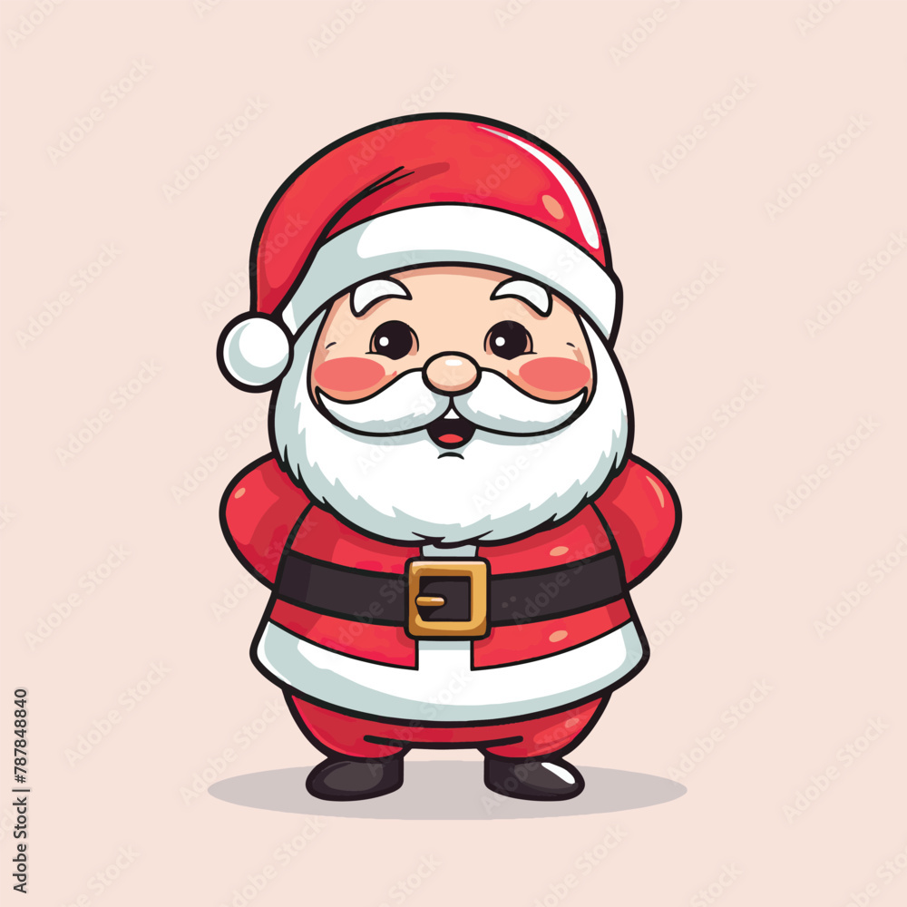Cute Kris Kringle Minimalist Santa Claus Art for Christmas Cute Kris Kringle Minimalist Santa Claus Art for Christmas