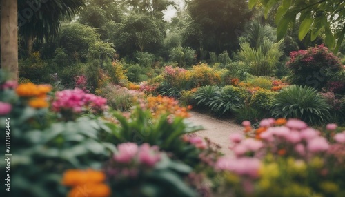 garden with flowers