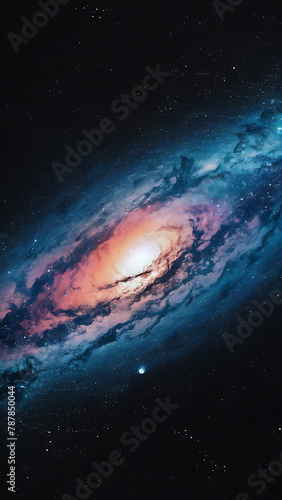 A mesmerizing and colorful astronomy-inspired design of a vast galaxy. Generative AI