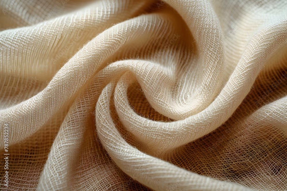 Elegant Fabric Texture Background with Swirling Threads in Warm Neutral Tones for Inviting Interior Design Website Backdrop or Luxurious Product Elegant Fabric Texture Background with Swirling Threads in Warm Neutral Tones for Inviting Interior Design Website Backdrop or Luxurious Product