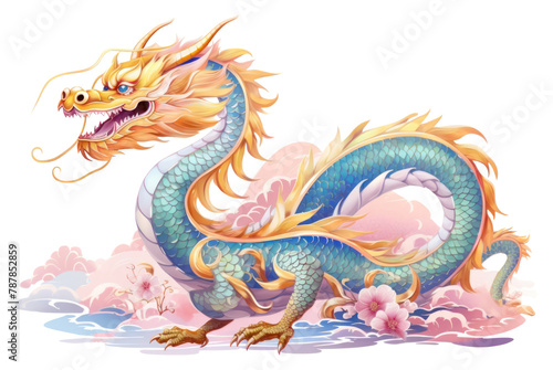 PNG Chinese dragon representation creativity dinosaur. AI generated Image by rawpixel.