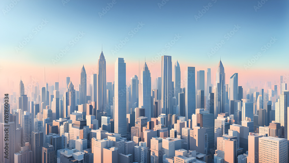 Urban skyline, financial area in the city center, business center, urban classics, commercial and technological background map