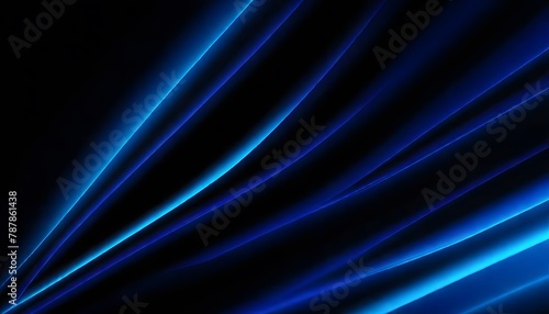 Blue abstract lines come together and define the direction, and technology background. 