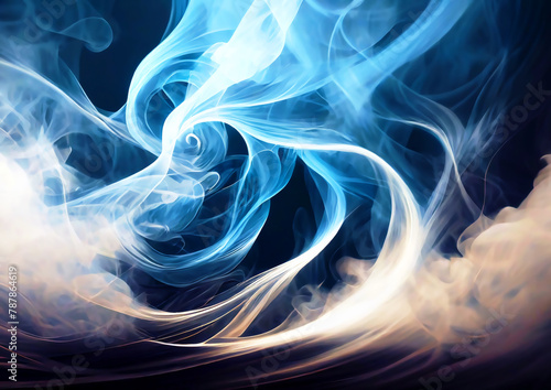 不気味な煙が渦巻く背景