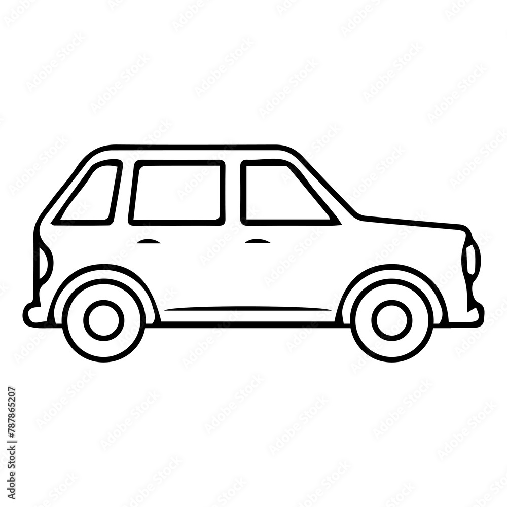 car outline vector illustration