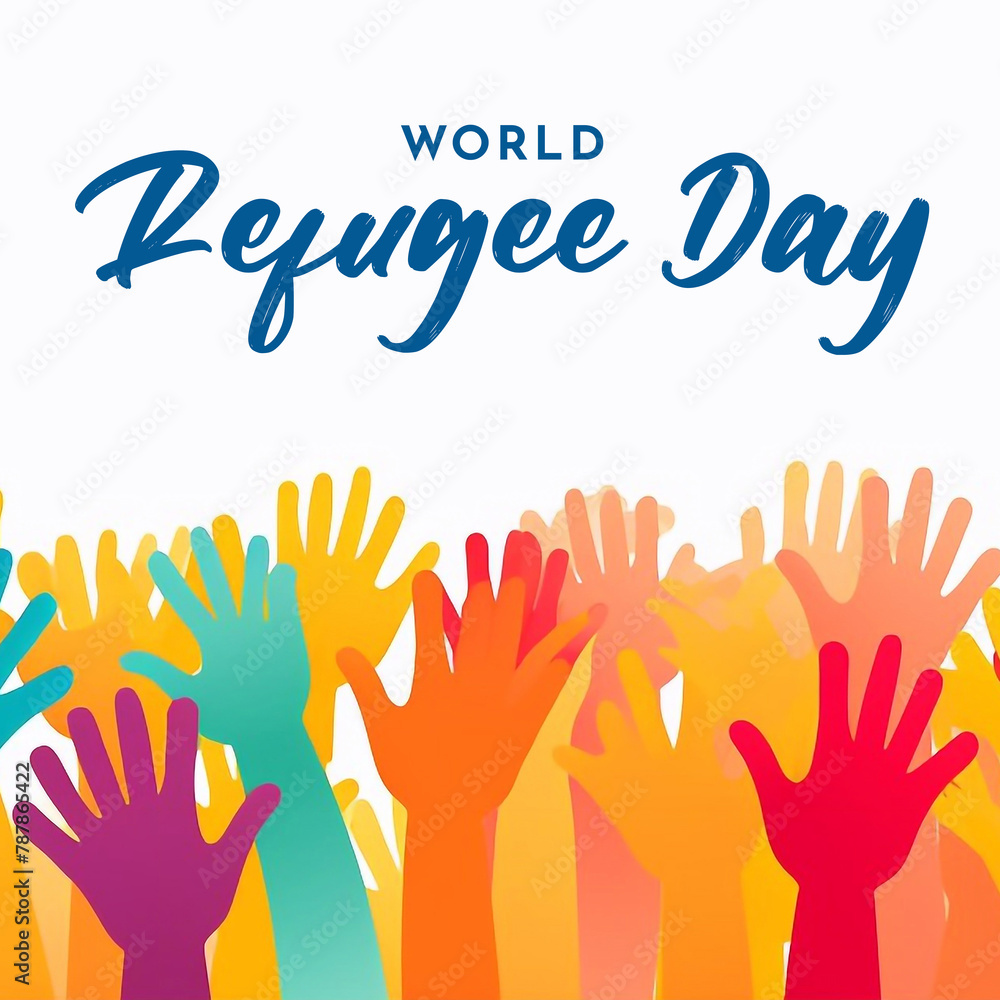 Obraz premium Refugee Day Poster Design