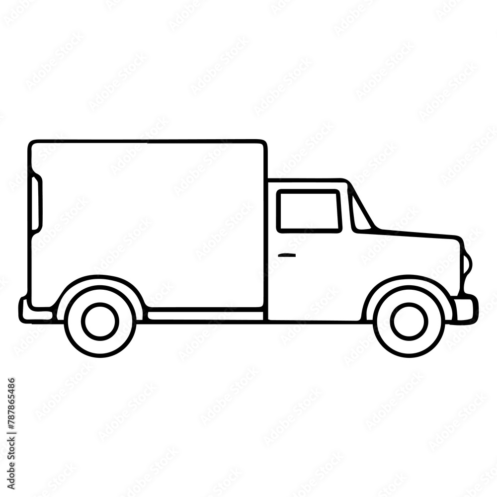 pickup truck outline vector illustration pickup truck outline vector illustration
