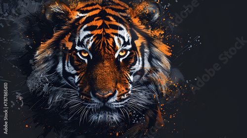 Tiger t-shirt design  generative Ai