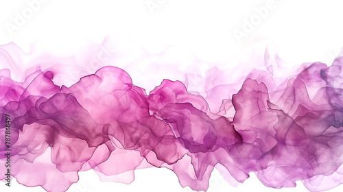 wavy abstract purple watercolour background isolated on transparent background