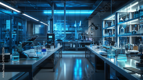 modern science research lab, medical science background 