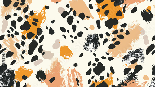 Leopard fur. Wild texture. Pale colors. Hand drawn 