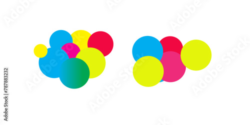 CMYK vs RGB color model icon. Types of color mixing multicolour colors illustration symbol.