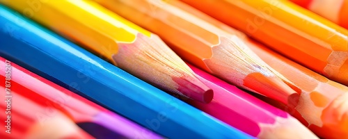 cluster of colored pencils photo