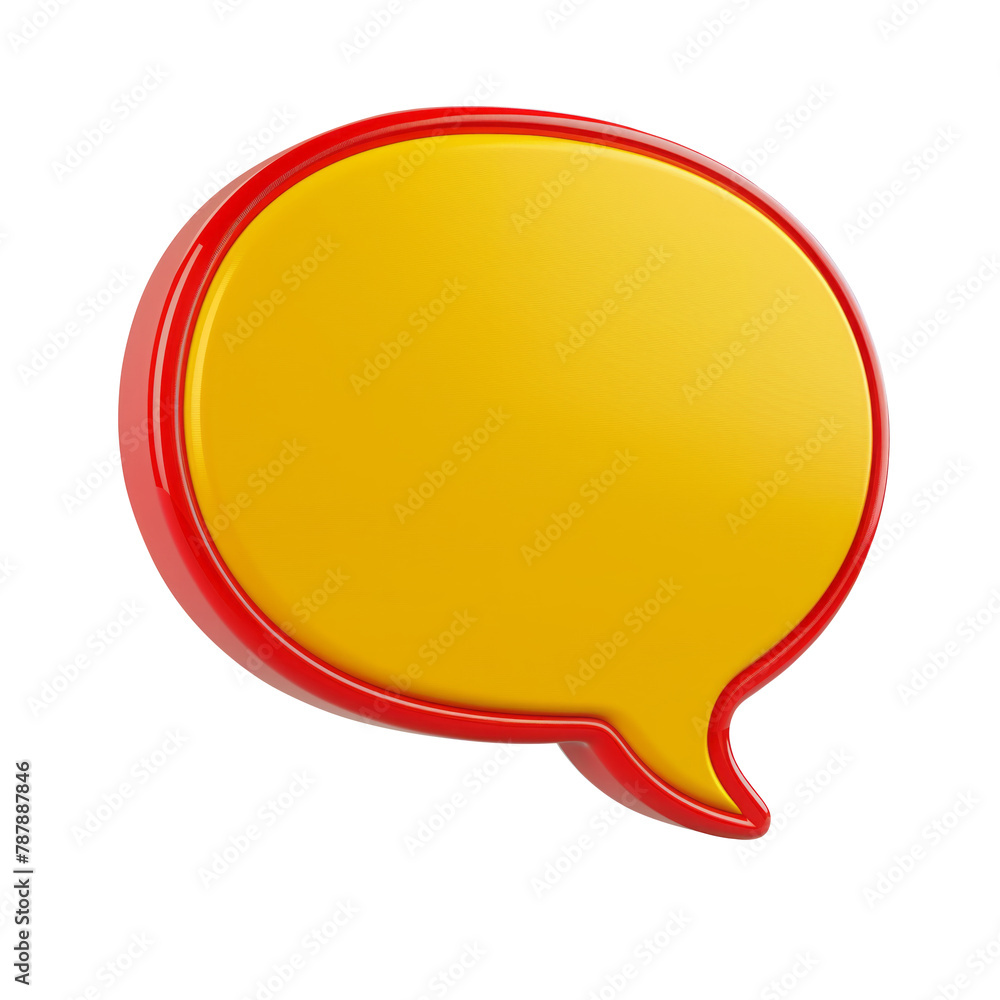 3d speech Bubble Template: a generic 3d speech bubble, red and yellow, no predefined text 3d speech Bubble Template: a generic 3d speech bubble, red and yellow, no predefined text
