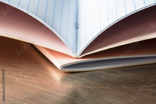 Exercise Books Lying on Desk Close-up