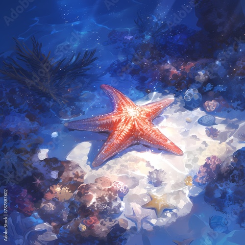 Dive into a World of Color: Starfish in Coral Wonderland © RobertGabriel