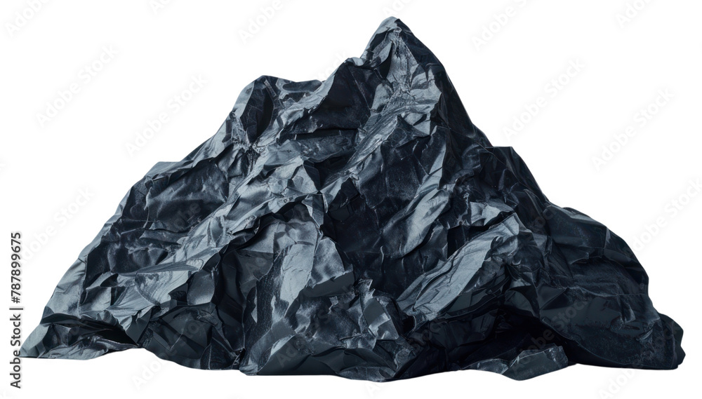 PNG Mountain in style of crumpled anthracite clothing apparel