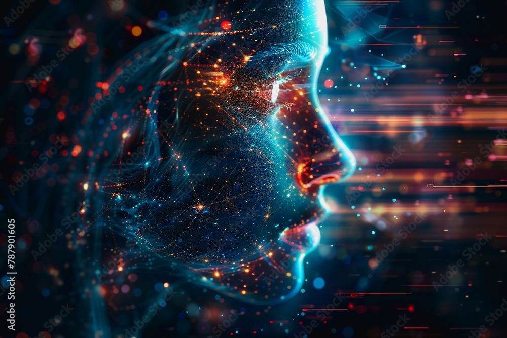 abstract ai learning technology, big data learning abstract ai learning technology, big data learning