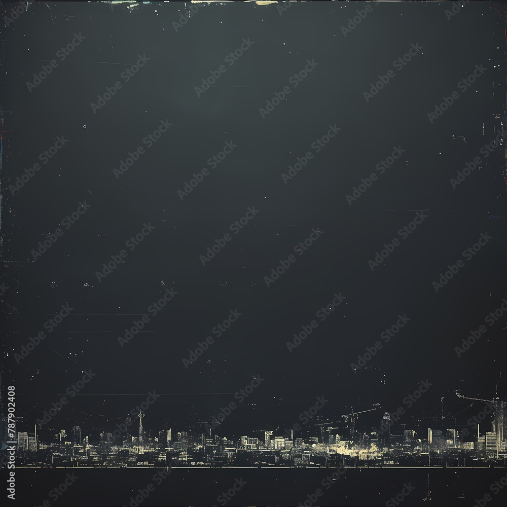 Chalkboard Background with Cityscape Artwork for Creative Projects and Marketing Materials