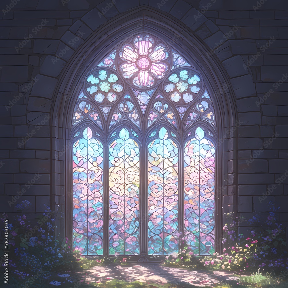Striking Stained Glass Cathedral Entryway