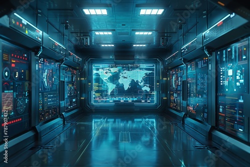 spaceship interior control room