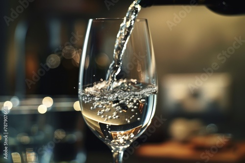 Wallpaper Mural Pouring water into a glass of wine Torontodigital.ca