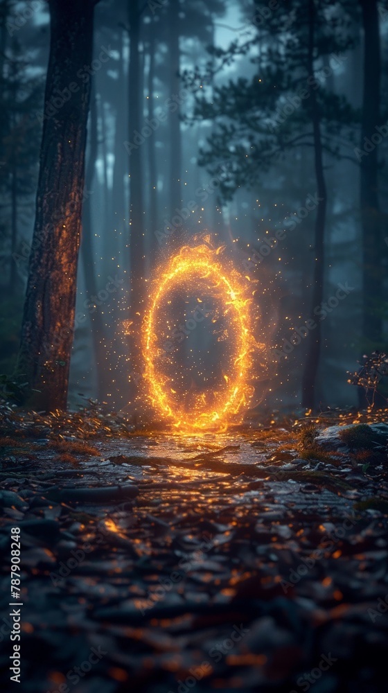 Radiant rune casting spells in twilight, magic woven into the fabric of night Radiant rune casting spells in twilight, magic woven into the fabric of night
