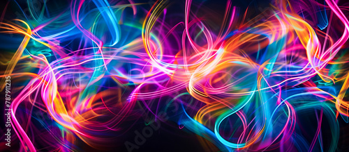 abstract Colorful neon of light concept background