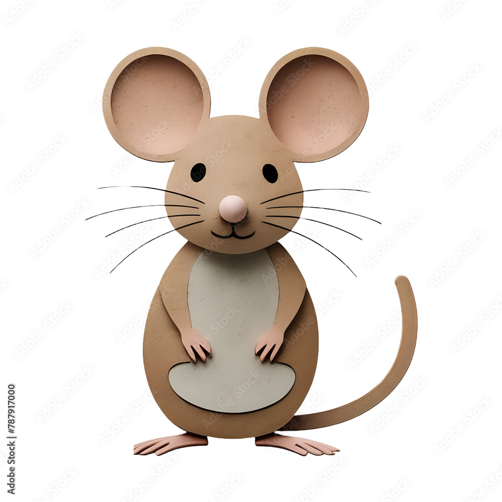 Illustration of a mouse، cut out