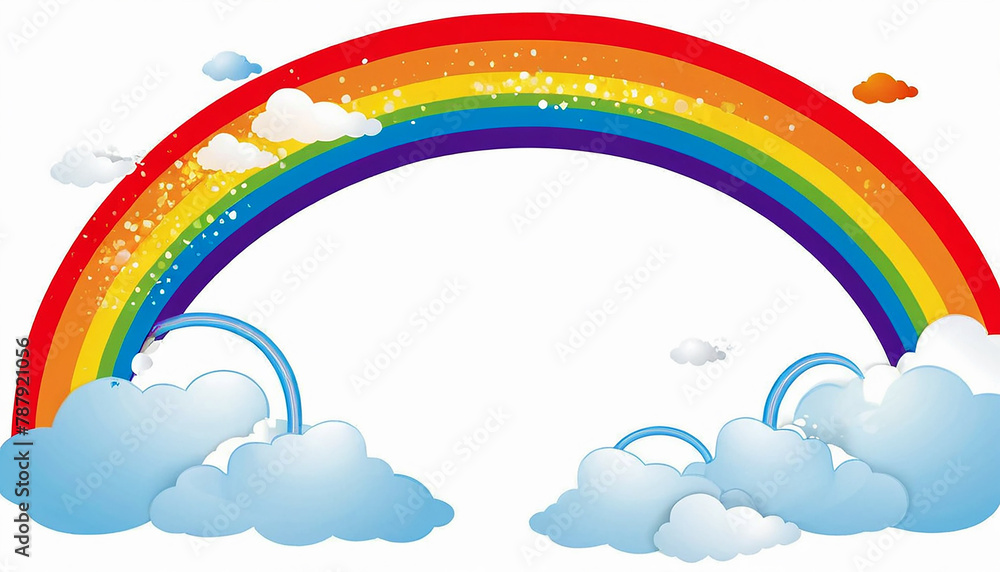 Stylized vector cartoon style image of a rainbow Stylized vector cartoon style image of a rainbow