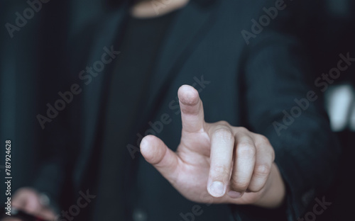 Businessman Pointing finger close up © Kenstocker