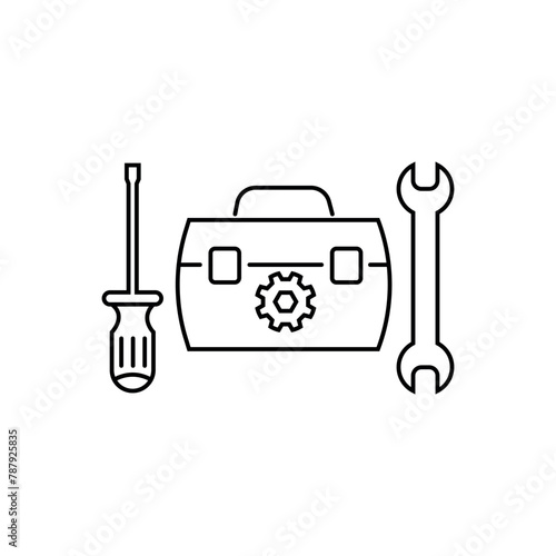 Simple Repair Related Vector Line Icons set isolated on white background for web.