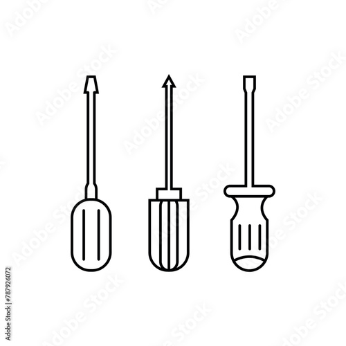 Simple Repair Related Vector Line Icons set isolated on white background for web.