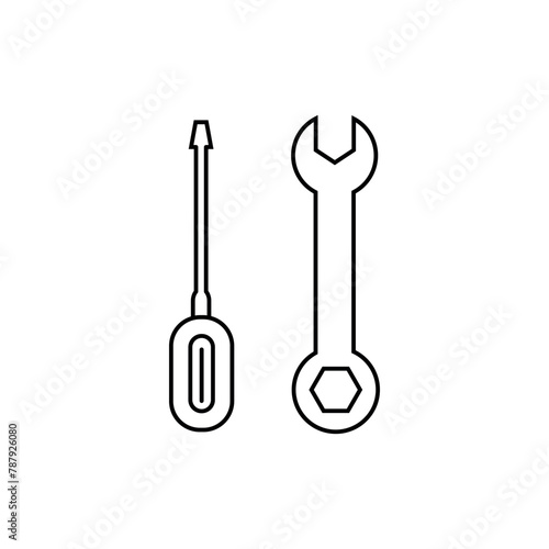 Simple Repair Related Vector Line Icons set isolated on white background for web.