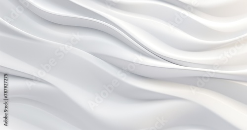 White abstract background with wavy lines and texture