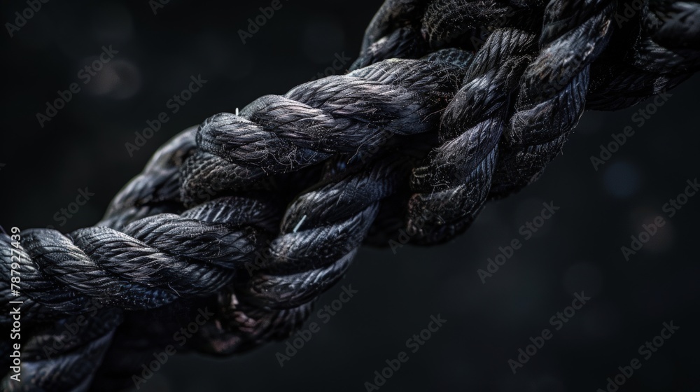 Strong diverse network rope team concept integrate braid color background cooperation empower power.
