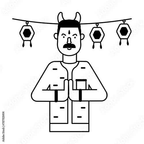 Check this glyph icon of indian politician 