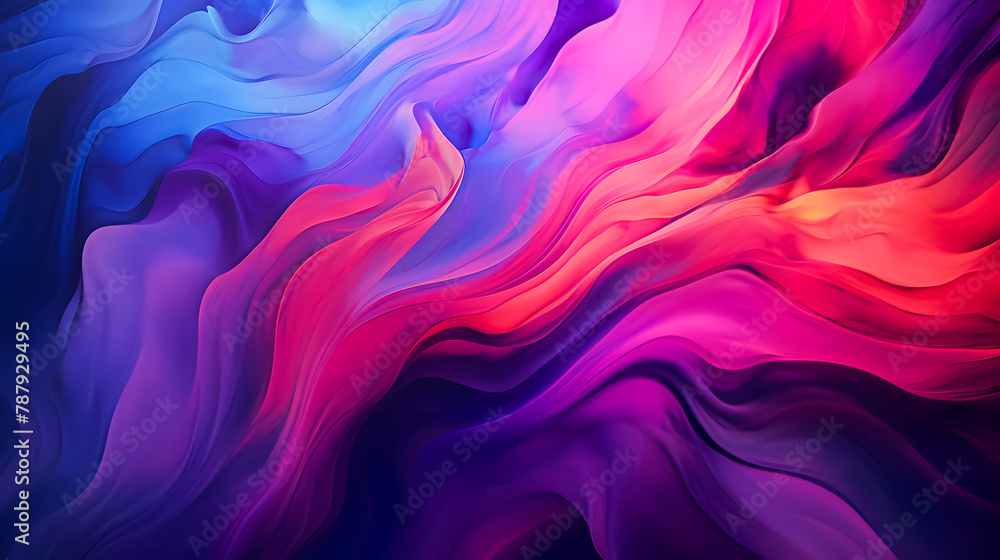 Obraz premium Wavy background made of abstract fluid design in intense colors. Vector illustration.